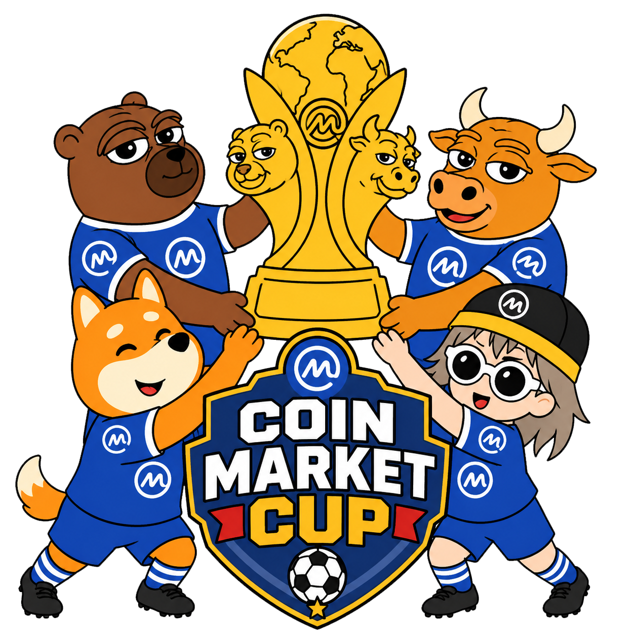 CoinMarketCup — football champions with trophy